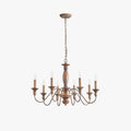 Suspension LED Industrielle Bois Brun Métal Pour Salon Éclairage Moderne