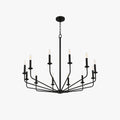 Aurora Industrial LED Chandelier For Living Room Black Metal