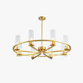 Modern Glass And Metal Pendant Light With Warm Glow