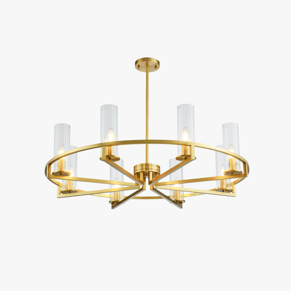 Modern Glass And Metal Pendant Light With Warm Glow