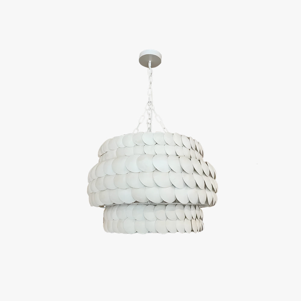 Vintage LED Pendant Lamp Cream Metal Finish For Cozy Living