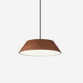 Walnut Wood Grain Pendant Light With Integrated LED