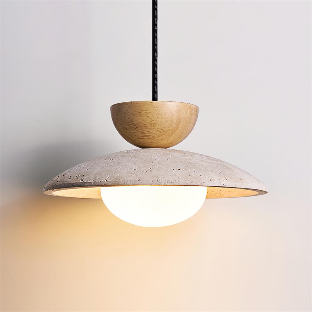 Travertine Pendant Light With Natural Warmth