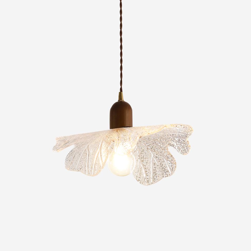 Stained Glass Pendant Lamp With Floral Shade