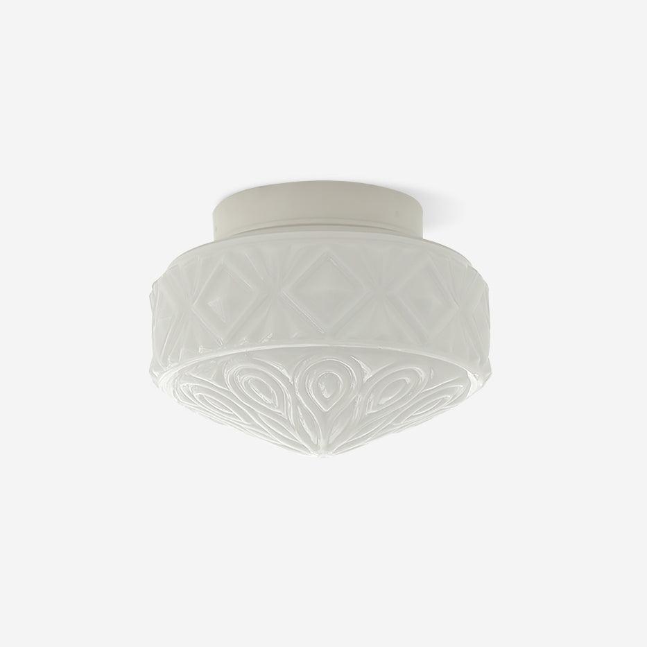 Frosted Glass Flush Mount Ceiling Light With Colour Changing LED