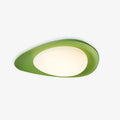 Eco Resin Pebble Ceiling Lamp In Green And Beige
