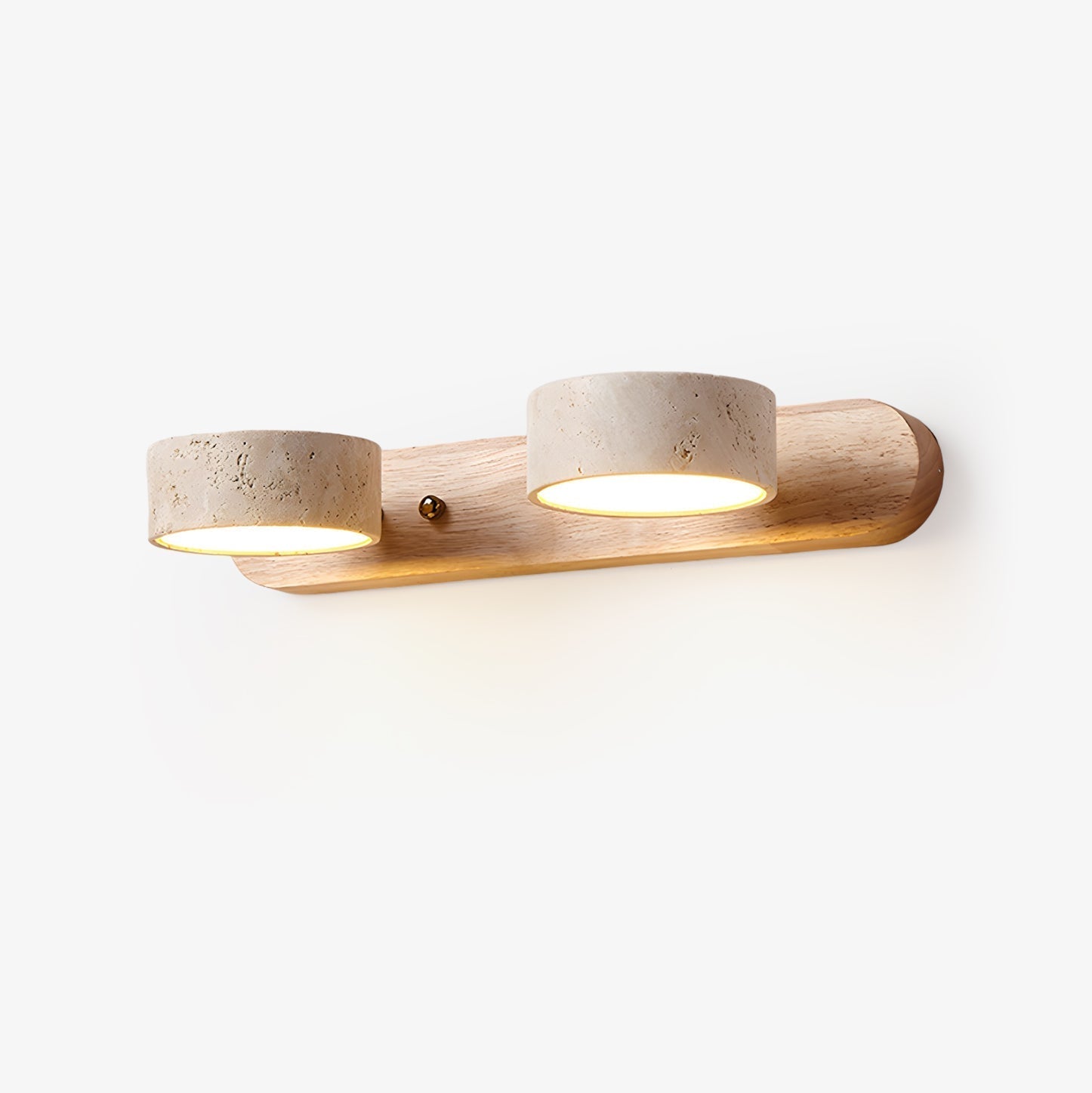 Natural Travertine Wall Light With Neutral Finish