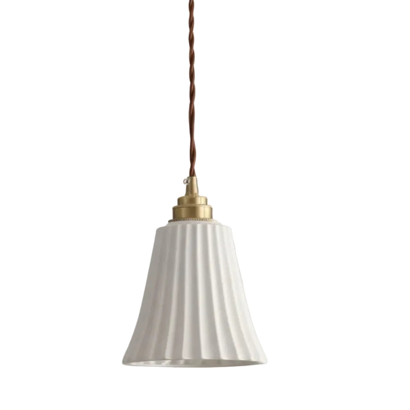 Ceramic Trumpet Pendant Light For Refined Ambience In Living Rooms