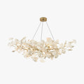 U Arc Ceramic Chandelier Living Room With Gold And Nickel Toned Metal