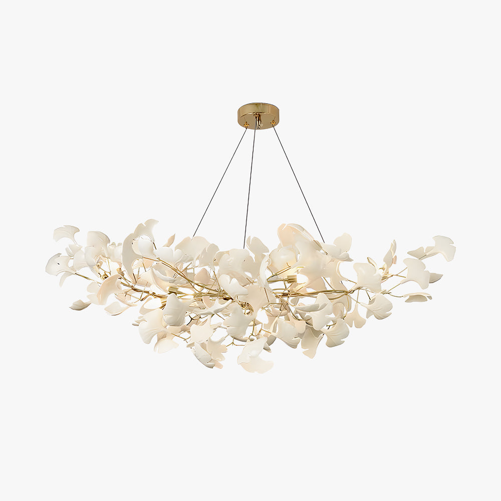 U Arc Ceramic Chandelier Living Room With Gold And Nickel Toned Metal
