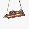 Industrial Chandelier In Bronze Rust Finish With Steampunk Style