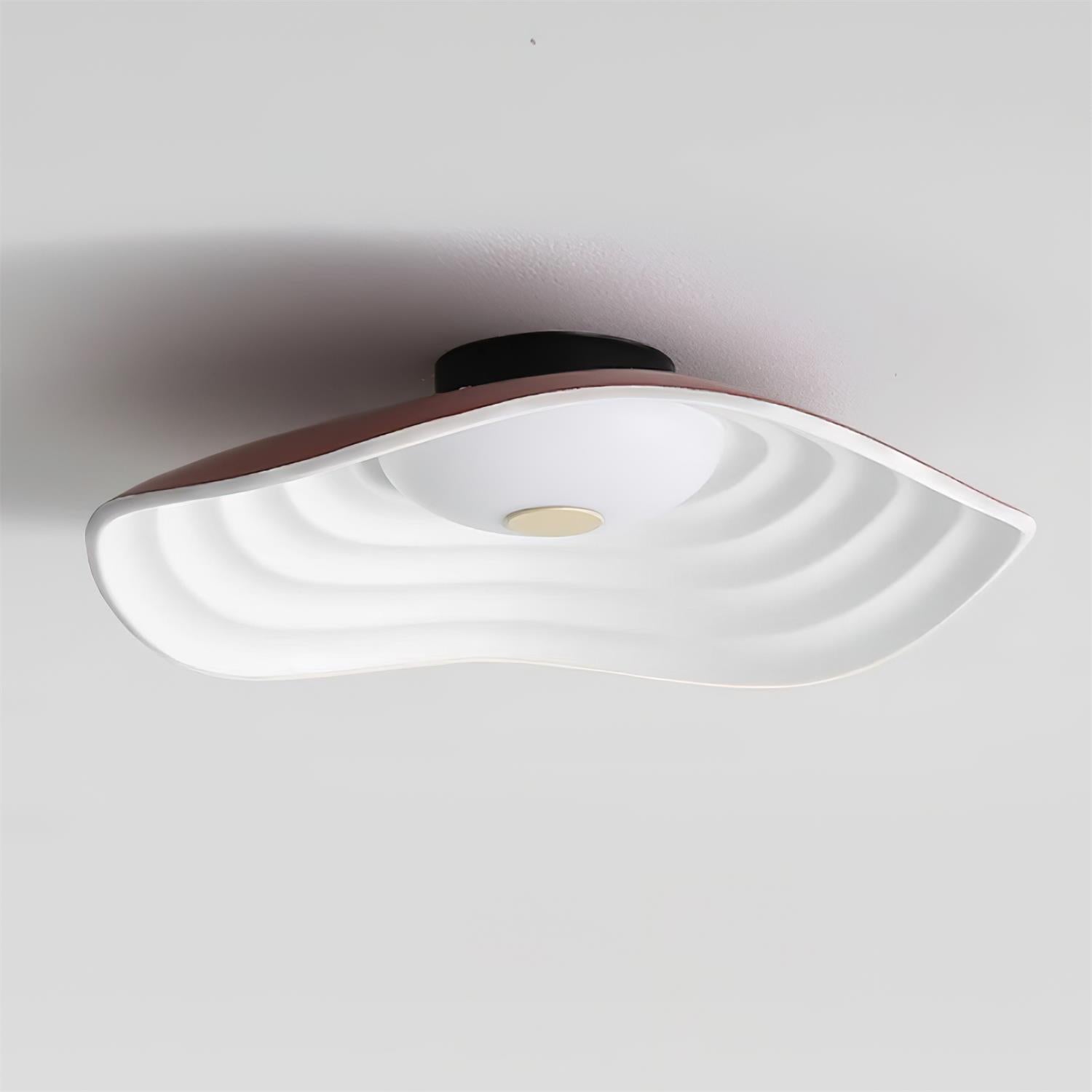 Luma Wave LED Ceiling Light 40cm Available In Black White Orange
