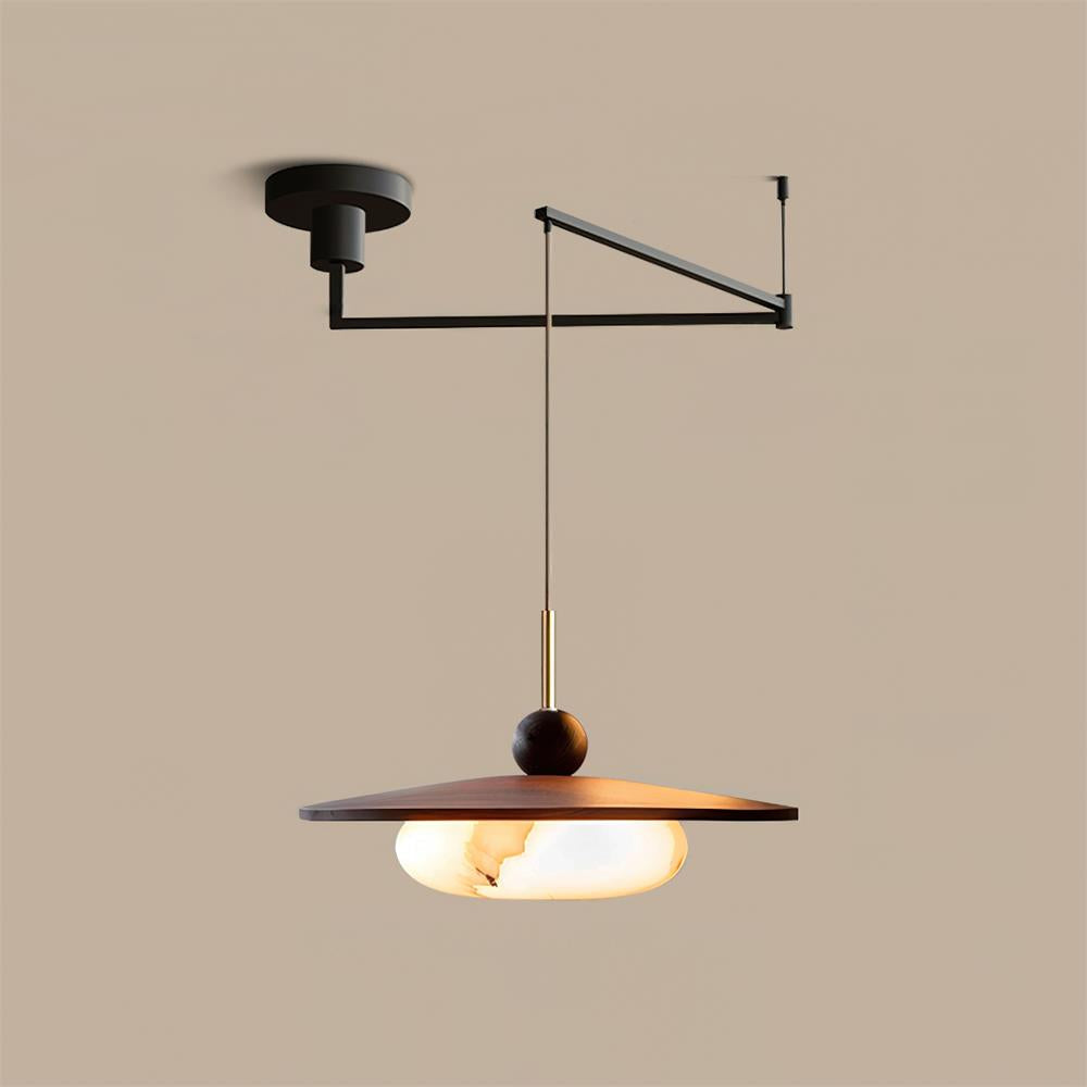 Alabaster Look Pendant Light With Integrated LED
