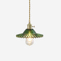 Pendant Lamp With Ruffled Glass Shade For Soft Ambient Glow