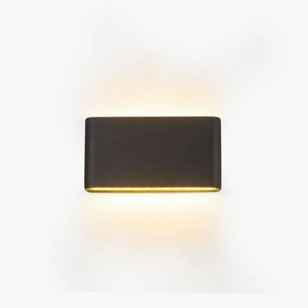 Modern Rectangular Outdoor Wall Light Waterproof Black And White