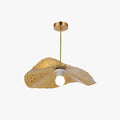 Natural Lotus Leaf Metal Pendant Light Creates Cozy Ambience