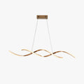 Arisha Modern Wavy Pendant Light Premium Chrome Gold Finish