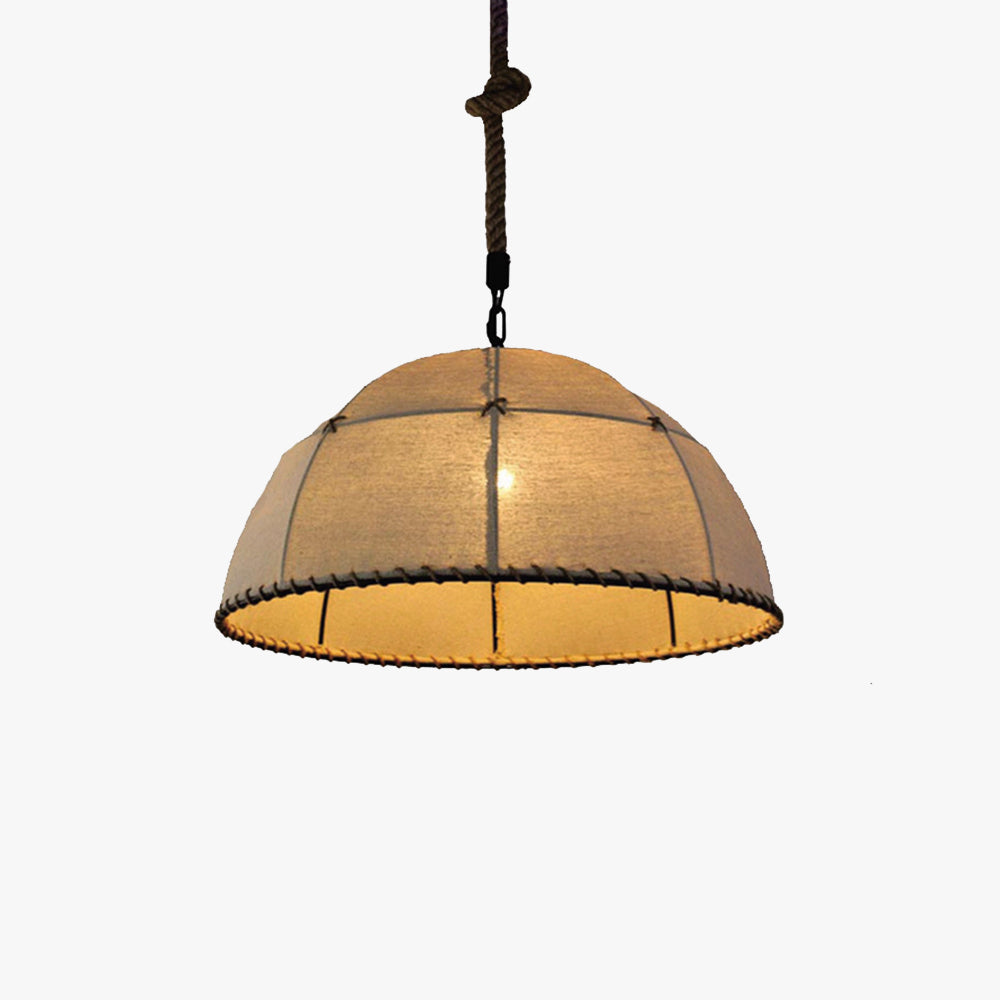 Industrial LED Pendant Light With Metal Rope Accents