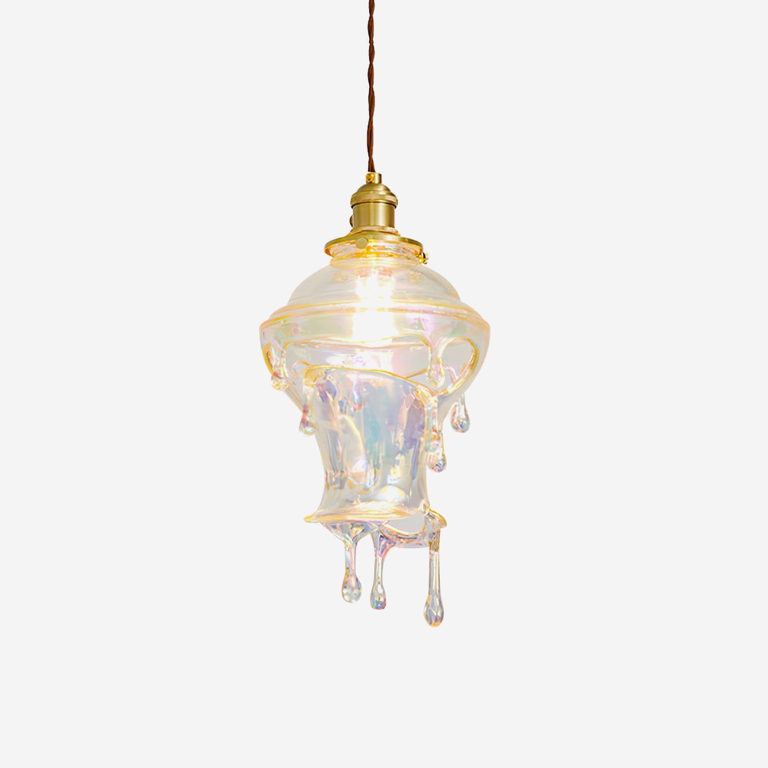 Iridescent Water Drop Pendant Lamp For Ambient Glow