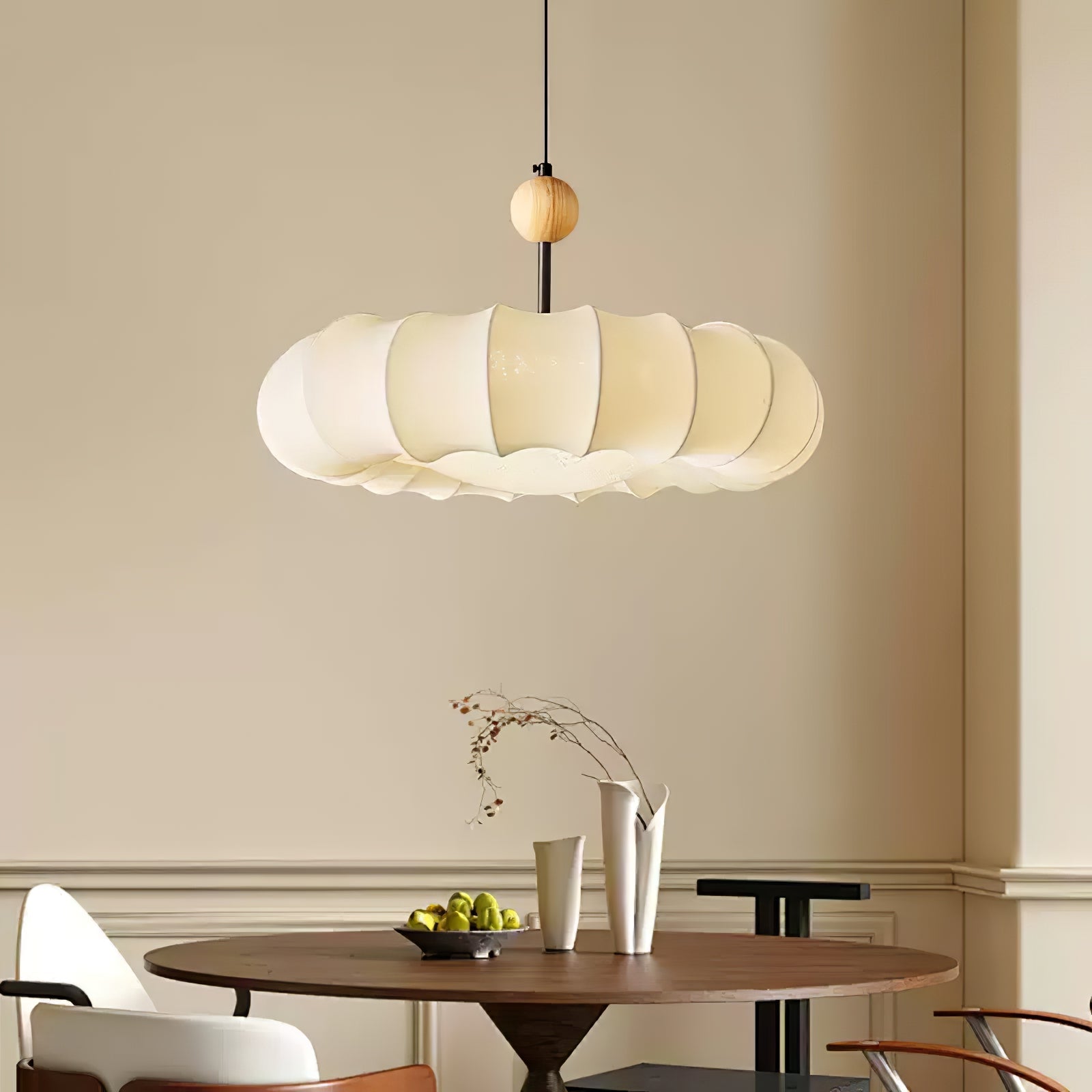 Soft Veil Fabric Pendant Light for Calm Ambience
