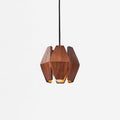 Suspension Géométrique En Bois, Éclairage Chaleureux Et Nordique