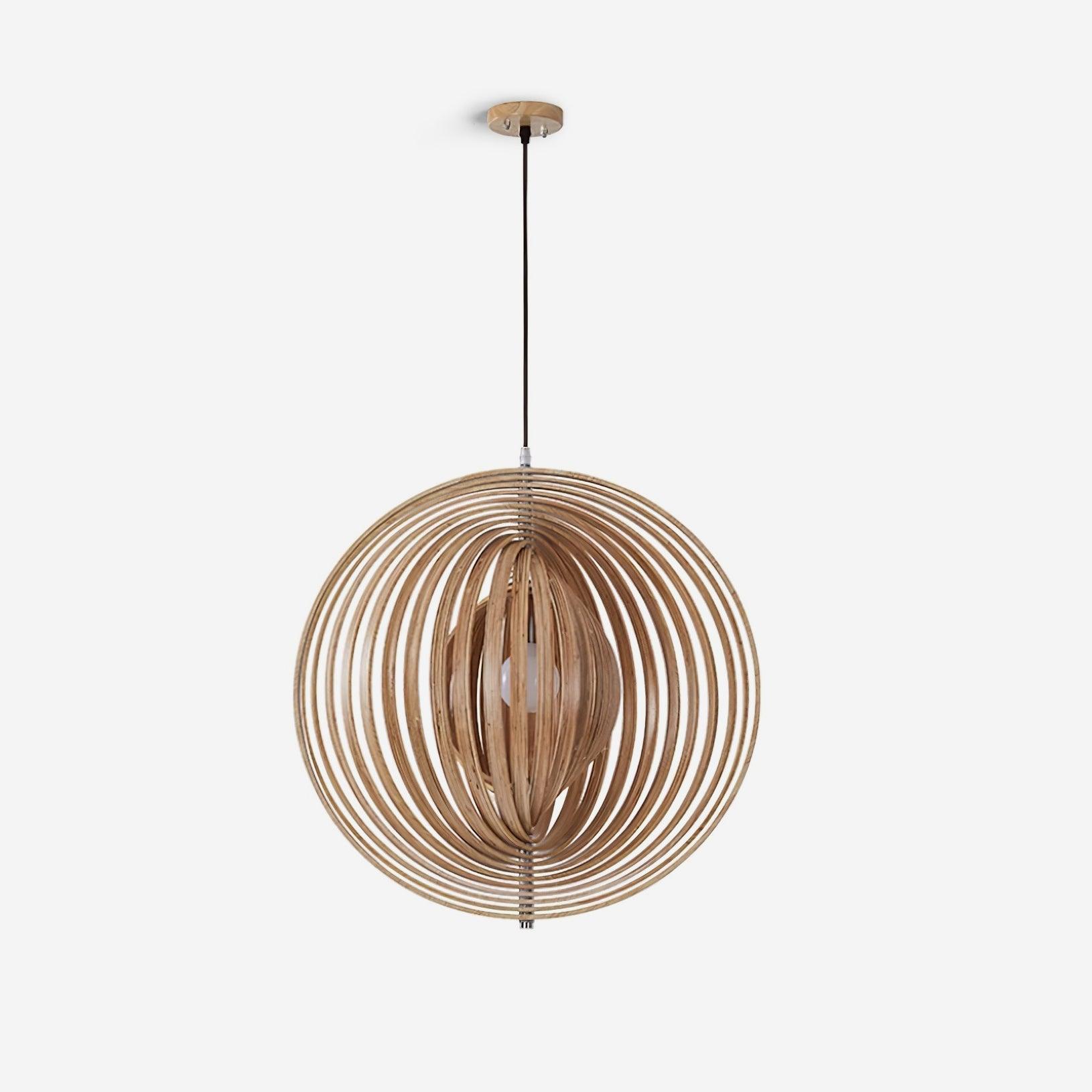 Wood Ring Pendant Lamp For Warm Ambient Glow