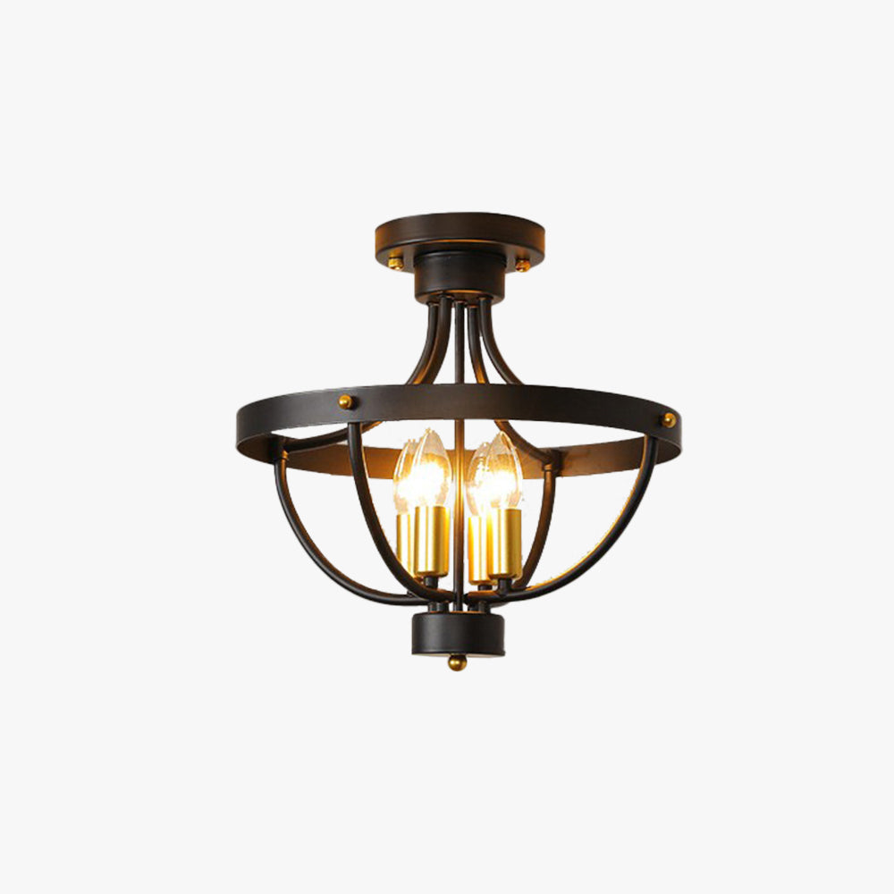 Matte Black Vintage LED Pendant Light for Dining