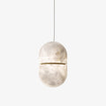 Lampe Suspendue Albâtre Capsule Éclairage Chaud et Diffus