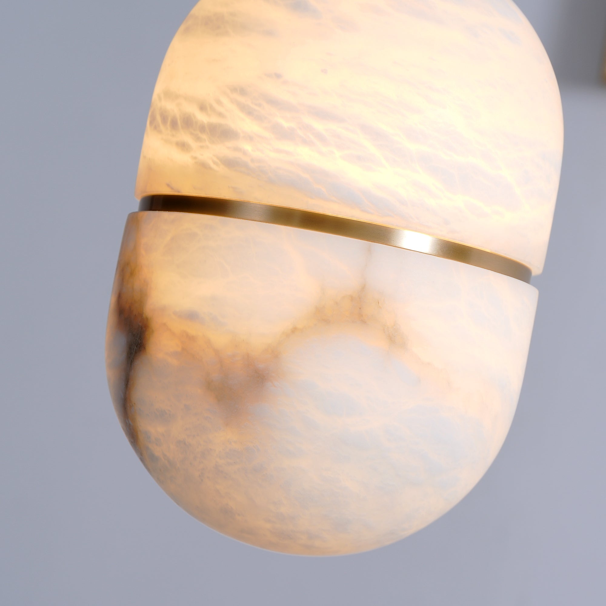 Lampe Suspendue Albâtre Capsule Éclairage Chaud et Diffus