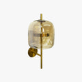 Indoor Glass And Metal Wall Lamp For Bedroom And Hallway