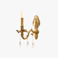 Vintage Crystal LED Wall Light With Metal Frame For Living Room