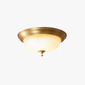 Brass Retro Flush Mount Led Ceiling Light For Living Dining Bedroom