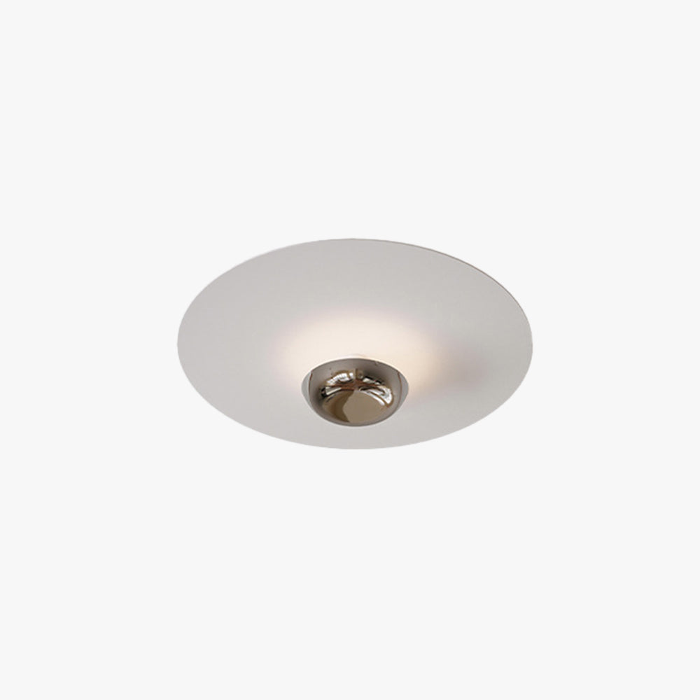 White Flush Mount Ceiling Light For Living Room And Bedroom Dimmable