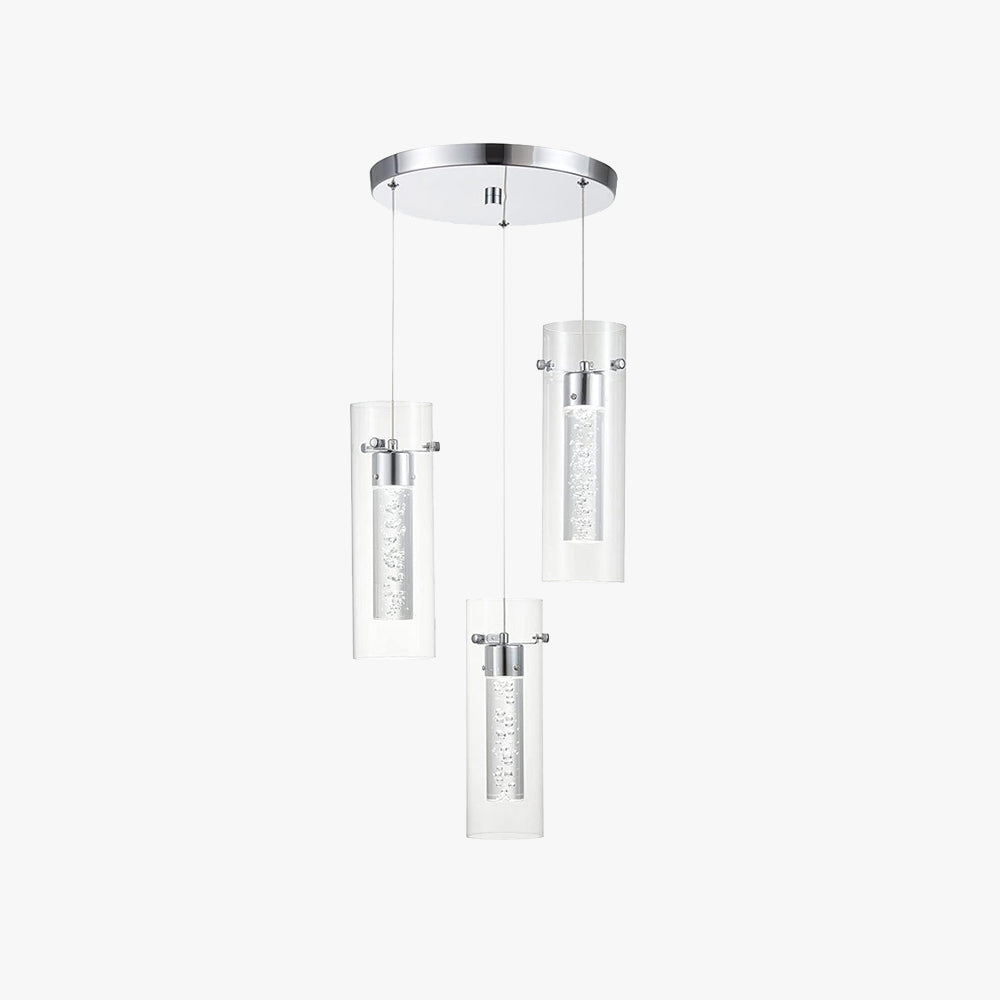 Brass Glass Pendant Light Cluster Dimmable