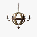 Rustic Wood And Metal Pendant Light With Warm Ambience