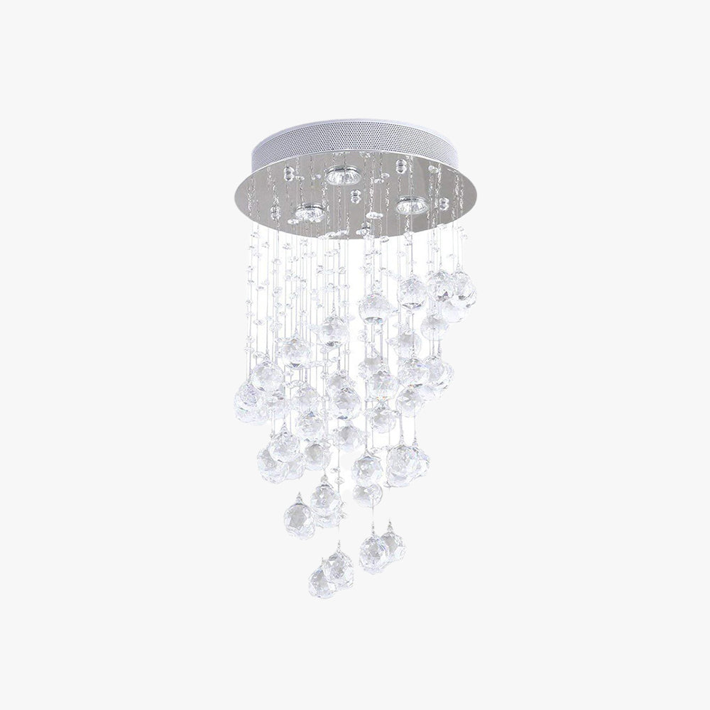 Orion Long Flush Mount Ceiling Light Metal and Glass for Living Room