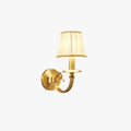 Hardwired LED Wall Lamp in Metal and Fabric Finish for Living Room