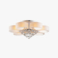White Glass Round Flush Mount Ceiling Light For Hallways
