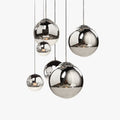 Industrial Glass Pendant Light for Living Room Ambience