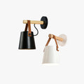 LumenConic Wall Light With Metal And Wood For Living Room