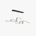 Linear Metal Pendant Light Black and Gold Durable Design