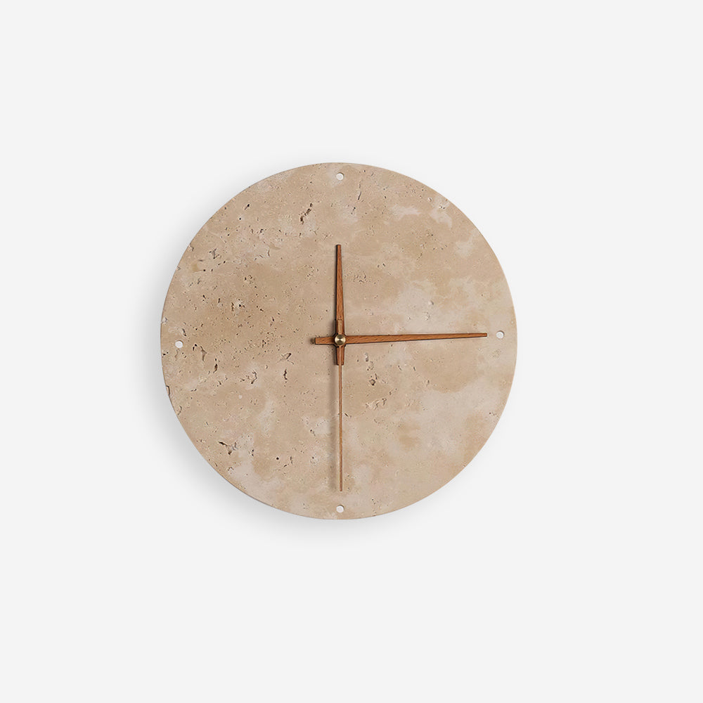Travertine Wall Lamp With Integrated LED Beige 23cm Diameter