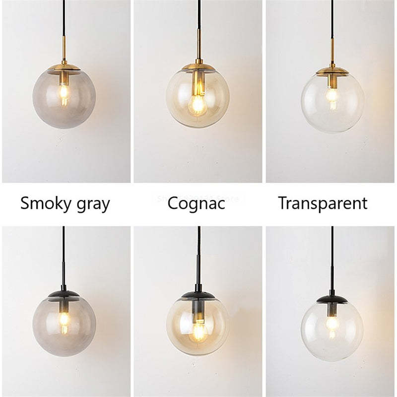 Nordic Glass Ball LED Wall Reading Lamp Single Head