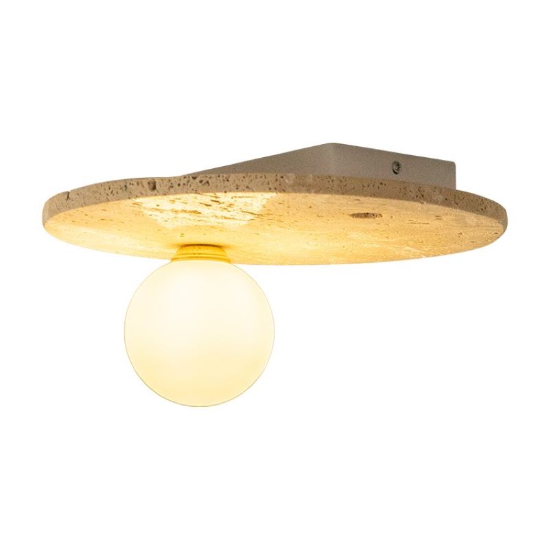 Globe Glass Metal Modern Flush Mount Ceiling Light for Living Room