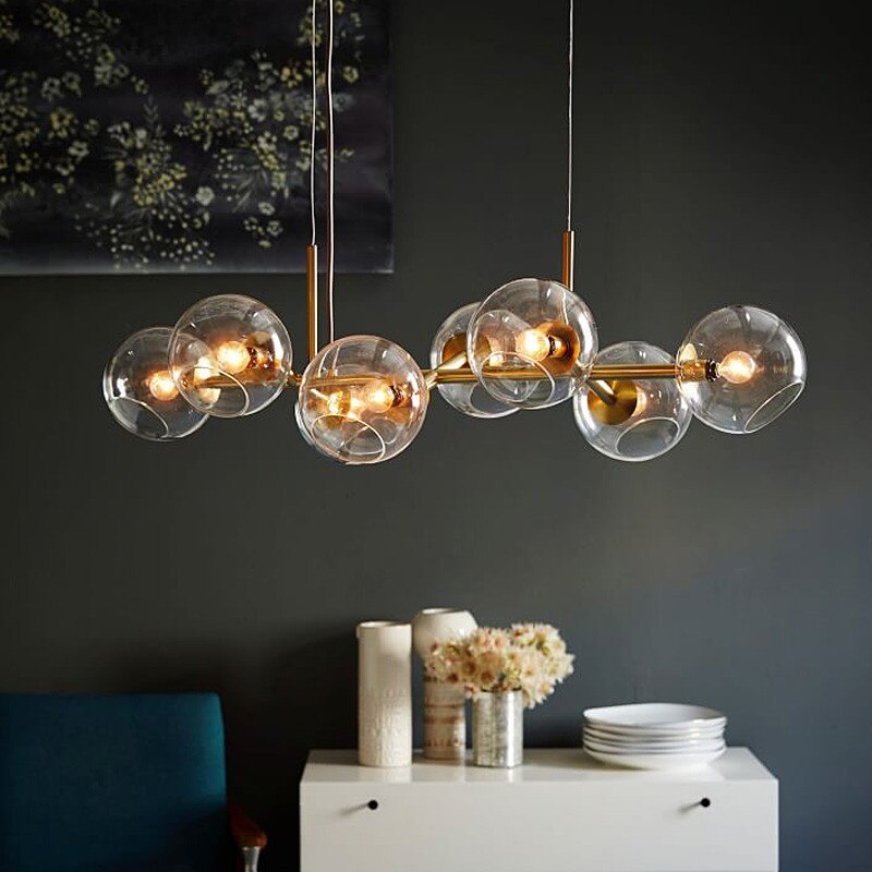 Glass Globe Pendant Light for Ambient Living Room Ambiance