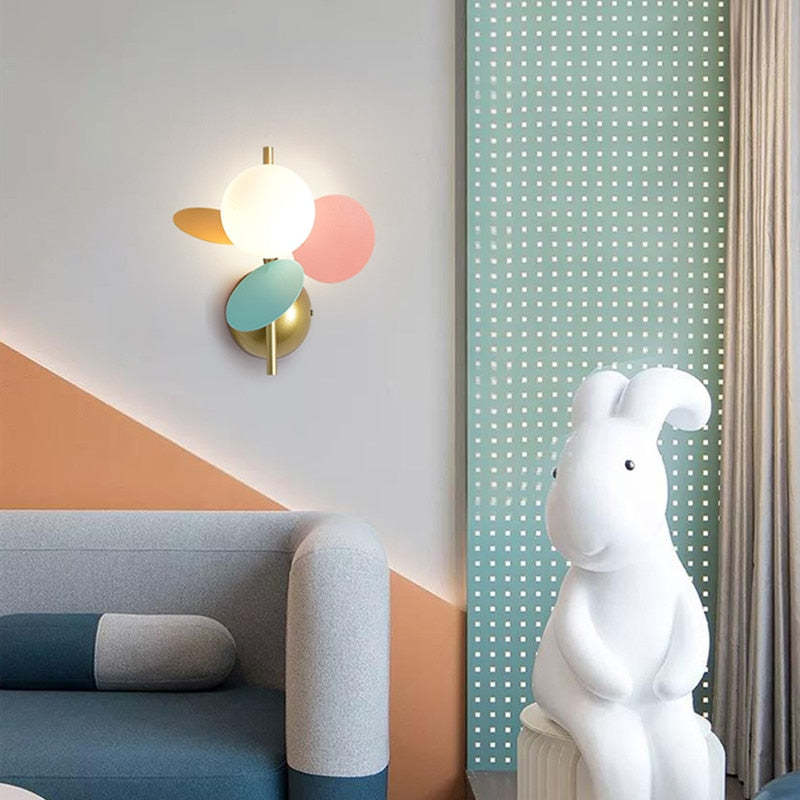 Petal Wall Lamp For Children's Room In Two Finishes