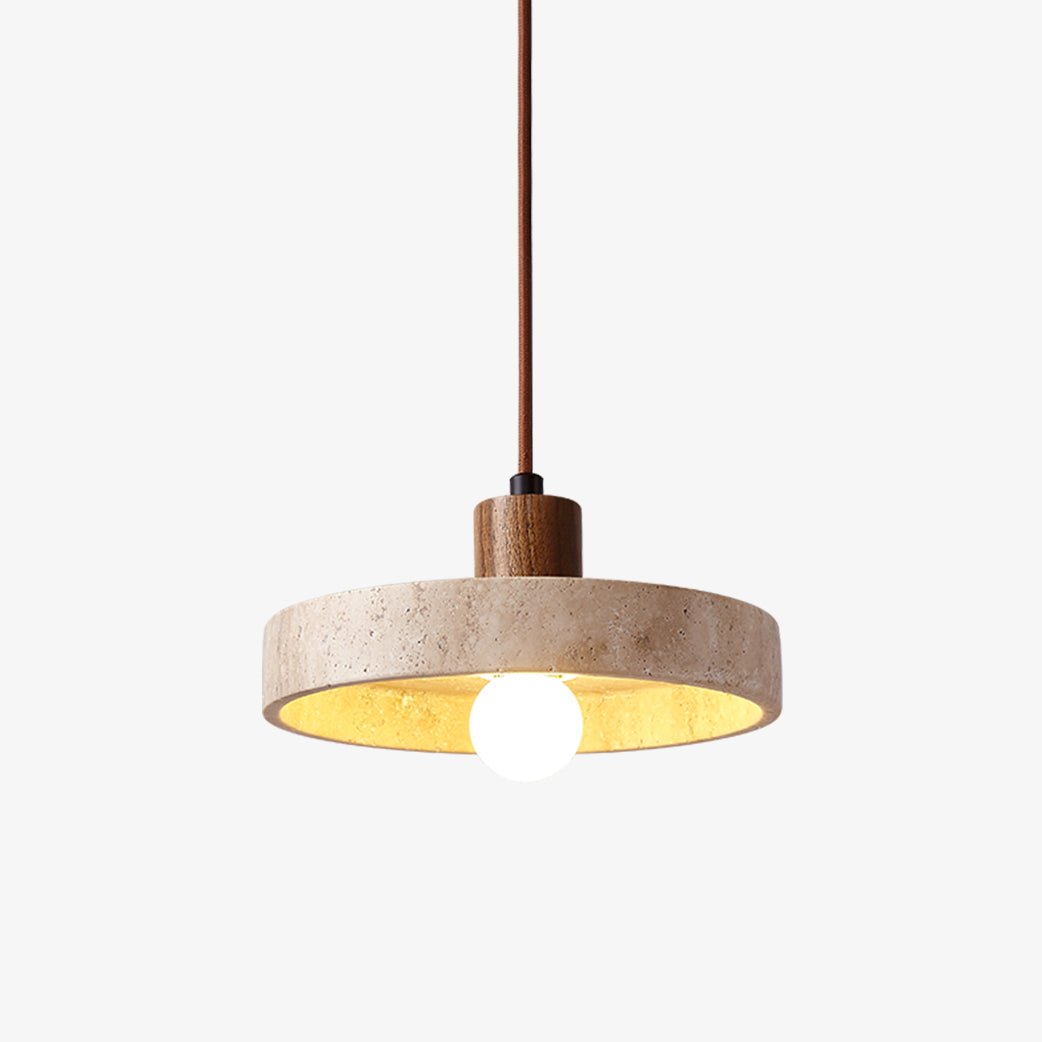 Travertine Pendant Light For Warm Ambience