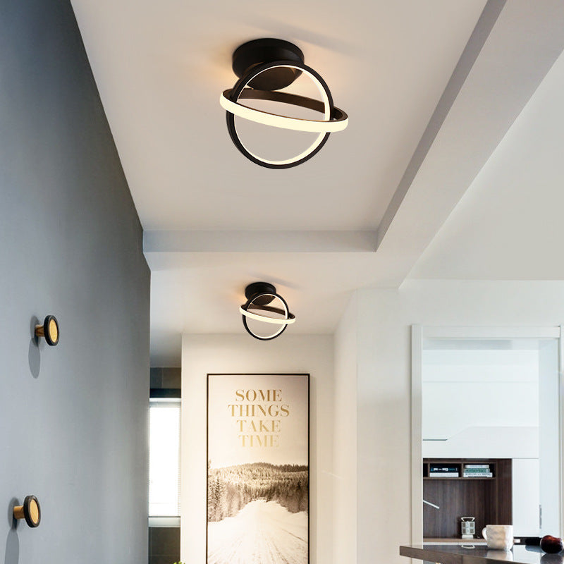 Aurora Globe Ceiling Light With Integrated LED For Corridors