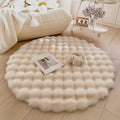 Tapis Rond en Fausse Fourrure de Lapin – Doux, Luxueux et Lavable