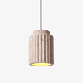 Travertine Pendant Ceiling Light With Warm Glow